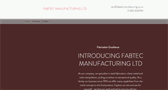 Desktop Screenshot of fabtecmanufacturing.co.uk