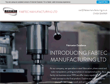 Tablet Screenshot of fabtecmanufacturing.co.uk